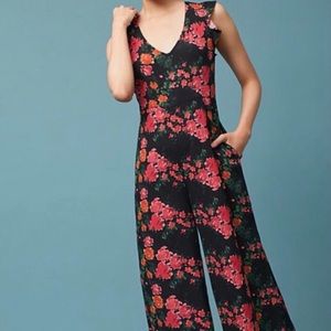Anthropologie Tracy Reece Floral Jumpsuit